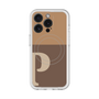 スリムプロテクションプレミアムケース with MagSafe［ オリジナル - initial two tone - P brown ］