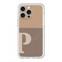 スリムプロテクションプレミアムケース with MagSafe［ オリジナル - initial two tone - P brown ］