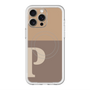 スリムプロテクションプレミアムケース with MagSafe［ オリジナル - initial two tone - P brown ］