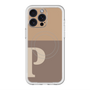 スリムプロテクションプレミアムケース with MagSafe［ オリジナル - initial two tone - P brown ］
