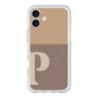スリムプロテクションプレミアムケース with MagSafe［ オリジナル - initial two tone - P brown ］