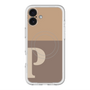 スリムプロテクションプレミアムケース with MagSafe［ オリジナル - initial two tone - P brown ］