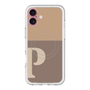 スリムプロテクションプレミアムケース with MagSafe［ オリジナル - initial two tone - P brown ］