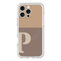 スリムプロテクションプレミアムケース with MagSafe［ オリジナル - initial two tone - P brown ］