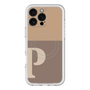 スリムプロテクションプレミアムケース with MagSafe［ オリジナル - initial two tone - P brown ］