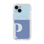 スリムプロテクションプレミアムケース with MagSafe［ オリジナル - initial two tone - P blue ］