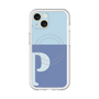 スリムプロテクションプレミアムケース with MagSafe［ オリジナル - initial two tone - P blue ］