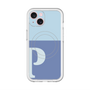 スリムプロテクションプレミアムケース with MagSafe［ オリジナル - initial two tone - P blue ］