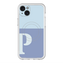 スリムプロテクションプレミアムケース with MagSafe［ オリジナル - initial two tone - P blue ］