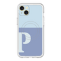 スリムプロテクションプレミアムケース with MagSafe［ オリジナル - initial two tone - P blue ］