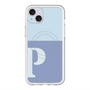 スリムプロテクションプレミアムケース with MagSafe［ オリジナル - initial two tone - P blue ］