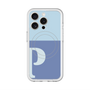 スリムプロテクションプレミアムケース with MagSafe［ オリジナル - initial two tone - P blue ］