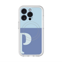 スリムプロテクションプレミアムケース with MagSafe［ オリジナル - initial two tone - P blue ］