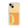 スリムプロテクションプレミアムケース with MagSafe［ オリジナル - initial two tone - Q orange ］