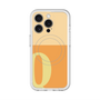 スリムプロテクションプレミアムケース with MagSafe［ オリジナル - initial two tone - Q orange ］