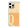 スリムプロテクションプレミアムケース with MagSafe［ オリジナル - initial two tone - Q orange ］