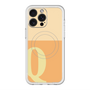 スリムプロテクションプレミアムケース with MagSafe［ オリジナル - initial two tone - Q orange ］