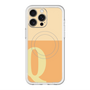 スリムプロテクションプレミアムケース with MagSafe［ オリジナル - initial two tone - Q orange ］