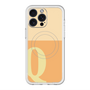 スリムプロテクションプレミアムケース with MagSafe［ オリジナル - initial two tone - Q orange ］