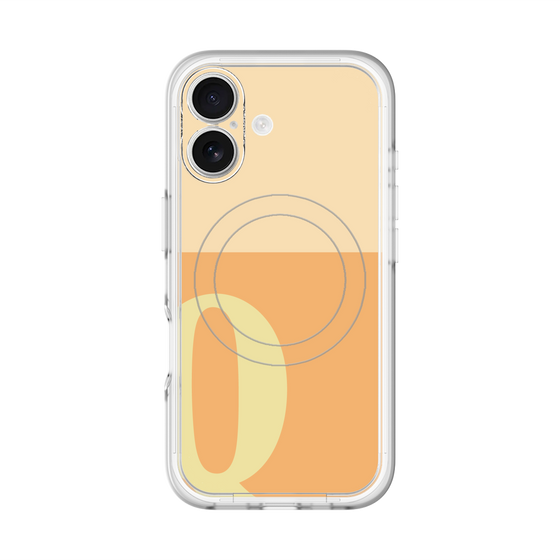 スリムプロテクションプレミアムケース with MagSafe［ オリジナル - initial two tone - Q orange ］