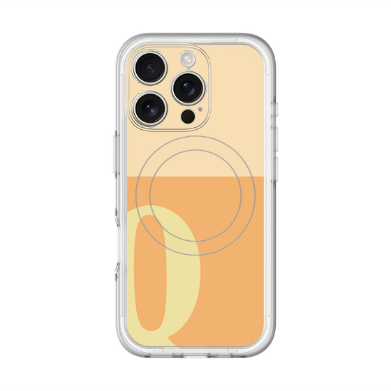 スリムプロテクションプレミアムケース with MagSafe［ オリジナル - initial two tone - Q orange ］
