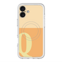 スリムプロテクションプレミアムケース with MagSafe［ オリジナル - initial two tone - Q orange ］