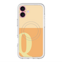 スリムプロテクションプレミアムケース with MagSafe［ オリジナル - initial two tone - Q orange ］