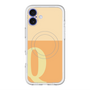 スリムプロテクションプレミアムケース with MagSafe［ オリジナル - initial two tone - Q orange ］