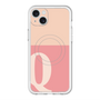 スリムプロテクションプレミアムケース with MagSafe［ オリジナル - initial two tone - Q pink ］