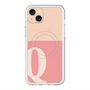 スリムプロテクションプレミアムケース with MagSafe［ オリジナル - initial two tone - Q pink ］