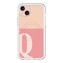 スリムプロテクションプレミアムケース with MagSafe［ オリジナル - initial two tone - Q pink ］