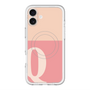 スリムプロテクションプレミアムケース with MagSafe［ オリジナル - initial two tone - Q pink ］