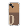 スリムプロテクションプレミアムケース with MagSafe［ オリジナル - initial two tone - Q brown ］