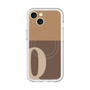 スリムプロテクションプレミアムケース with MagSafe［ オリジナル - initial two tone - Q brown ］