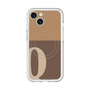 スリムプロテクションプレミアムケース with MagSafe［ オリジナル - initial two tone - Q brown ］