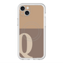 スリムプロテクションプレミアムケース with MagSafe［ オリジナル - initial two tone - Q brown ］