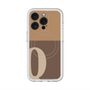 スリムプロテクションプレミアムケース with MagSafe［ オリジナル - initial two tone - Q brown ］