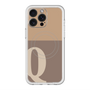スリムプロテクションプレミアムケース with MagSafe［ オリジナル - initial two tone - Q brown ］