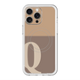 スリムプロテクションプレミアムケース with MagSafe［ オリジナル - initial two tone - Q brown ］