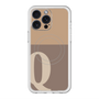 スリムプロテクションプレミアムケース with MagSafe［ オリジナル - initial two tone - Q brown ］