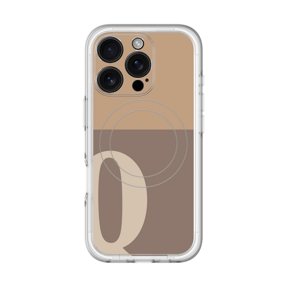スリムプロテクションプレミアムケース with MagSafe［ オリジナル - initial two tone - Q brown ］