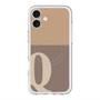 スリムプロテクションプレミアムケース with MagSafe［ オリジナル - initial two tone - Q brown ］