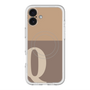 スリムプロテクションプレミアムケース with MagSafe［ オリジナル - initial two tone - Q brown ］