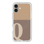 スリムプロテクションプレミアムケース with MagSafe［ オリジナル - initial two tone - Q brown ］