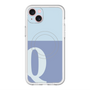 スリムプロテクションプレミアムケース with MagSafe［ オリジナル - initial two tone - Q blue ］