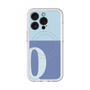スリムプロテクションプレミアムケース with MagSafe［ オリジナル - initial two tone - Q blue ］