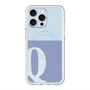 スリムプロテクションプレミアムケース with MagSafe［ オリジナル - initial two tone - Q blue ］
