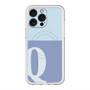 スリムプロテクションプレミアムケース with MagSafe［ オリジナル - initial two tone - Q blue ］