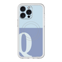 スリムプロテクションプレミアムケース with MagSafe［ オリジナル - initial two tone - Q blue ］