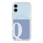 スリムプロテクションプレミアムケース with MagSafe［ オリジナル - initial two tone - Q blue ］
